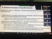ประธานสาขาวิชาบริหารธุรกิจ ร่วมWebinar ในหัวข้อ Parnership for Education and Beyond : Collaboration and networks for quality education ร่วมกับคณาจารย์จาก 4 ประเทศ