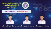 สรุปผลการทดสอบระดับชาติขั้นพื้นฐาน (O-NET) ชั้นมัธยมศึกษาปีที่ 3 ปีการศึกษา 2565 โรงเรียนสาธิตมหาวิทยาลัยเชียงใหม่