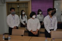 คณบดีคณะศึกษาศาสตร์ มช. ให้การต้อนรับโรงเรียนสาธิตมหาวิทยาลัยเชียงใหม่ ระดับอนุบาลและประถมศึกษา เข้ารดน้ำดำหัว ในโอกาสปี๋ใหม่เมือง 2565