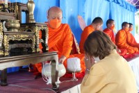 สาขาอุตสาหกรรมศึกษา จัดพิธีทำบุญและสืบสานประเพณีการหล่อเทียนพรรษา ประจำปีการศึกษา 2565