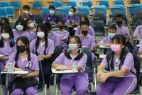 สาขาวิชาพลศึกษา ให้การต้อนรับคณะครูและนักเรียน จากโรงเรียนสารภีพิทยาคม เข้าเยี่ยมชมการเรียนการสอน