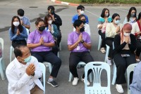 คณะศึกษาศาสตร์ มช. จัดพิธีทำบุญตักบาตรพระสงฆ์ จำนวน 9 รูป และพิธีถวายพระพรชัยมงคล สมเด็จพระเจ้าลูกเธอ เจ้าฟ้าพัชรกิติยาภานเรนทิราเทพยวดี กรมหลวงราชสาริณีสิริพัชร มหาวัชรราชธิดา