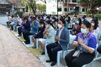 คณะศึกษาศาสตร์ มช. จัดพิธีทำบุญตักบาตรพระสงฆ์ จำนวน 9 รูป และพิธีถวายพระพรชัยมงคล สมเด็จพระเจ้าลูกเธอ เจ้าฟ้าพัชรกิติยาภานเรนทิราเทพยวดี กรมหลวงราชสาริณีสิริพัชร มหาวัชรราชธิดา