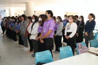 คณะศึกษาศาสตร์ มช. จัดพิธีทำบุญตักบาตรพระสงฆ์ จำนวน 9 รูป และพิธีถวายพระพรชัยมงคล สมเด็จพระเจ้าลูกเธอ เจ้าฟ้าพัชรกิติยาภานเรนทิราเทพยวดี กรมหลวงราชสาริณีสิริพัชร มหาวัชรราชธิดา