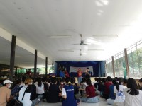 ชมรมอาสาพัฒนาและบำเพ็ญประโยชน์ จัดโครงการ { กิจกรรมเสริมสร้างความเป็นครูผ่านกิจกรรมนักศึกษาจิตสาธารณะ : ปลูกฝัน สานสัมพันธ์ สานศรัทธา } ณ โรงเรียนออนใต้วิทยา