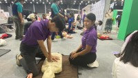 ครูร่วมอบรมการช่วยฟื้นคืนชีพขั้นพื้นฐานสำหรับประชาชนทั่วไป (Basic life support)