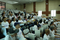 ผู้บริหารคณะศึกษาศาสตร์ ให้การต้อนรับนักศึกษารหัส 19 ในโอกาสเข้ามอบทุนการศึกษาและจัดกิจกรรม {อุ่นไอฮัก ถักทอใจ๋ สานสายใย ED192}
