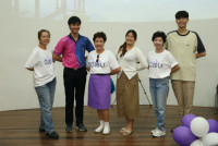 ผู้บริหารคณะศึกษาศาสตร์ ให้การต้อนรับนักศึกษารหัส 19 ในโอกาสเข้ามอบทุนการศึกษาและจัดกิจกรรม {อุ่นไอฮัก ถักทอใจ๋ สานสายใย ED192}