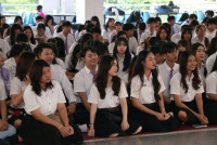 นักศึกษาชั้นปีที่ 4 รหัส 63 ร่วมงาน { ส่งลูกกลับบ้าน นำปณิธานฯ ที่เป็นจริง } ปีการศึกษา 2566