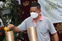 สาขาอุตสาหกรรมศึกษา จัดพิธีทำบุญและสืบสานประเพณีการหล่อเทียนพรรษา ประจำปีการศึกษา 2567
