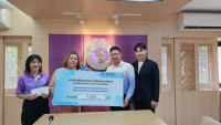 หน่วยบริหารงานวิจัยขอแสดงความยินดี และขอขอบคุณผู้ช่วยศาสตราจารย์ ดร. สุบัน พรเวียง และคณะผู้วิจัย ในโอกาสมอบเงินสมทบคณะศึกษาศาสตร์ 