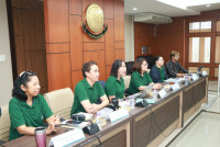 ผู้บริหารคณะศึกษาศาสตร์ และคณะผู้วิจัย ให้การต้อนรับคณะกรรมการติดตามประเมินผลโครงการจากกองทุนพัฒนาสื่อปลอดภัยและสร้างสรรค์ 