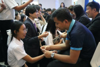 นักศึกษาชั้นปีที่ 4 รหัส 64 ร่วมงาน ส่งลูกกลับบ้าน นำปณิธานฯ ที่เป็นจริง  ปีการศึกษา 2567