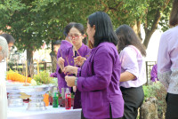 รดน้ำดำหัวอธิการบดี และ คณาจารย์อาวุโสของคณะฯ