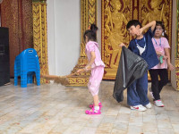 ละอ่อนสาธิตฮ่วมใจ๋บำเพ็ญประโยชน์ ณ วัดฝายหิน ปีการศึกษา 2568