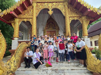 ละอ่อนสาธิตฮ่วมใจ๋บำเพ็ญประโยชน์ ณ วัดฝายหิน ปีการศึกษา 2568