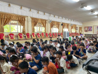 ละอ่อนสาธิตฮ่วมใจ๋บำเพ็ญประโยชน์ ณ วัดฝายหิน ปีการศึกษา 2568
