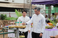 พิธียกเสาเอก เสาโท อาคารนวัตกรรม