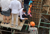 พิธียกเสาเอก เสาโท อาคารนวัตกรรม