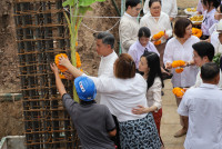 พิธียกเสาเอก เสาโท อาคารนวัตกรรม