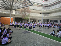 กิจกรรมหน้าเสาธง หัวข้อ Smart Go Green