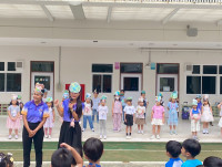กิจกรรมหน้าเสาธง หัวข้อ Smart Go Green