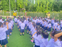 กิจกรรมหน้าเสาธง หัวข้อ Smart Go Green