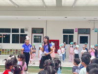 กิจกรรมหน้าเสาธง หัวข้อ Smart Go Green