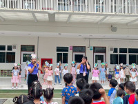 กิจกรรมหน้าเสาธง หัวข้อ Smart Go Green