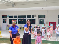 กิจกรรมหน้าเสาธง หัวข้อ Smart Go Green