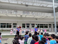 กิจกรรมหน้าเสาธง หัวข้อ Smart Go Green