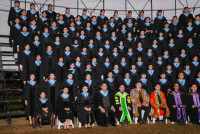 ผู้บริหาร คณาจารย์ ดุษฎีบัณฑิต มหาบัณฑิต และบัณฑิตคณะศึกษาศาสตร์ มช. ถ่ายภาพหมู่ร่วมกัน ในโอกาสพิธีพระราชทานปริญญาบัตร ครั้งที่ 60