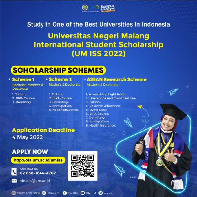 Universitas Negeri Malang International Student Scholarship (UM ISS 2022)