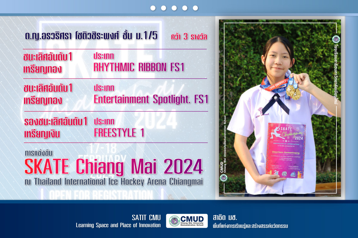 คว้า 3 รางวัล การแข่งขัน Skate Chiangmai 2024