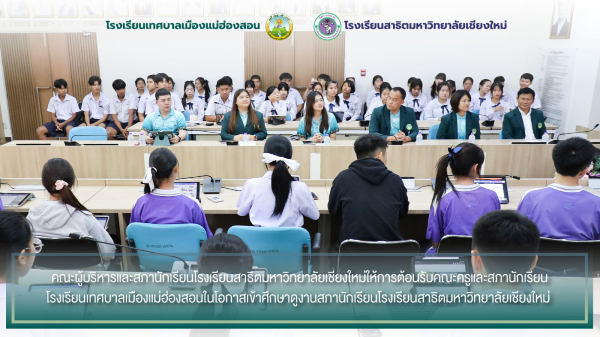 โรงเรียนเทศบาลเมืองแม่ฮ่องสอนเข้าศึกษาดูงานสภานักเรียนโรงเรียนสาธิต มช.
