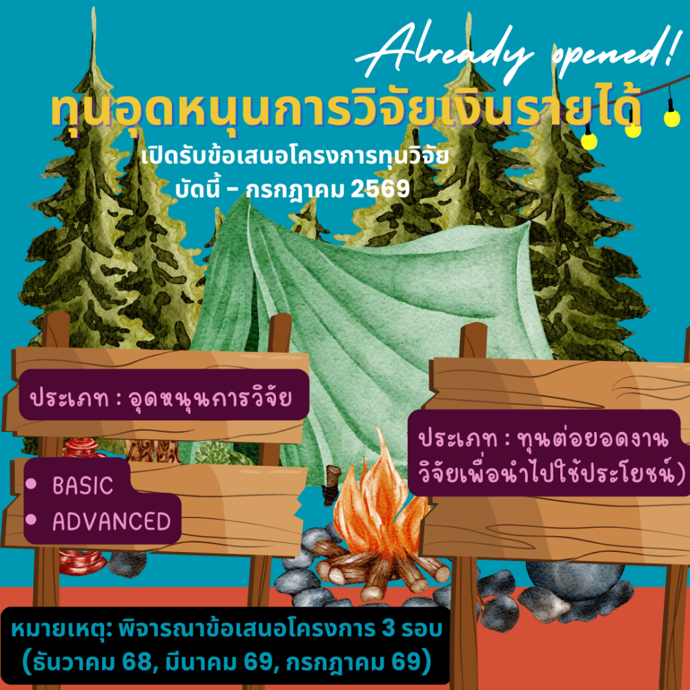 ขอเชิญคณาจารย์และบุคลากรคณะศึกษาศาสตร์ขอรับทุนสนับสนุนวิจัย จากงบประมาณเงินรายได้มหาวิทยาลัย คณะศึกษาศาสตร์ มช. ประจำปีงบประมาณ 2569