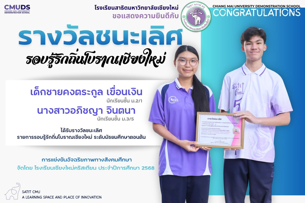 รางวัลชนะเลิศรายการรอบรู้รักถิ่นโบราณเชียงใหม่